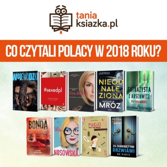 Co czytali Polacy w 2018 roku? LIFESTYLE, Książka - Miniony rok należał do Katarzyny Nosowskiej, Remigiusza Mroza, Katarzyny Bondy i Blanki Lipińskiej. To właśnie po tytuły tych autorów Polacy sięgali najchętniej.
